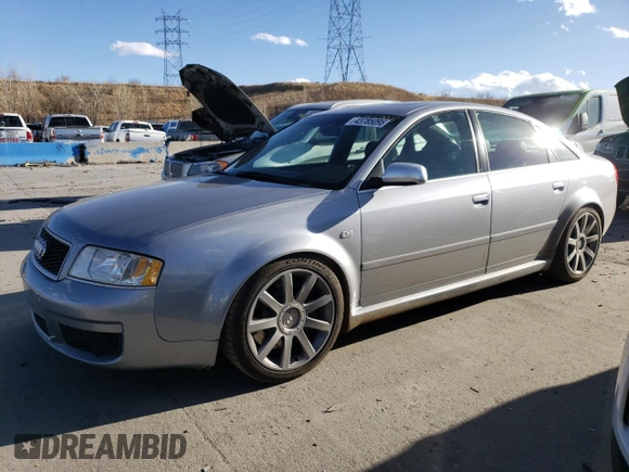 2003 Audi RS 6 with VIN WUAPV54B43N905277, listed as a Copart auction lot 43785095 with 156,178 mi miles and Salvage Title. Bid and sale history available at carsss.com. Image 1.