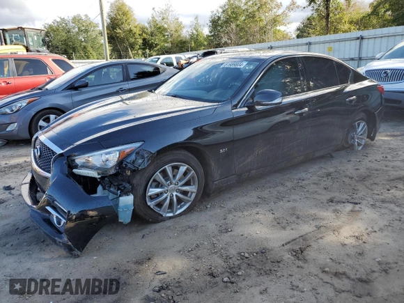 2017 Infiniti Q50 3.0t Premium with VIN JN1EV7AP6HM742020, listed as a Copart auction lot 81989804 with 78,816 mi miles and Salvage Title. Bid and sale history available at carsss.com. Image 1.