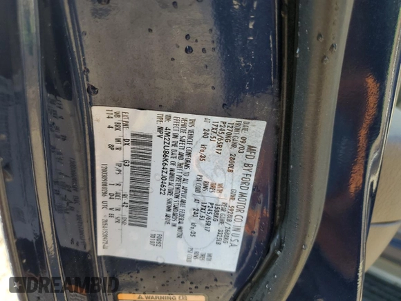 2004 Mercury Mountaineer Convenience z VIN 4M2ZU86K64ZJ04622, wystawiony jako Copart lot #74547464 z przebiegiem Nie podano mil oraz Szkoda całkowita • Salvage title. Historia ofert i sprzedaży dostępna na DreamBid. Obrazek 12.