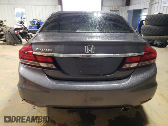2015 Honda Civic Sedan LX with VIN 19XFB2E52FE023025, listed as a Copart auction lot 50225625 with 187,307 mi miles and Clean Title. Bid and sale history available at carsss.com. Image 6.