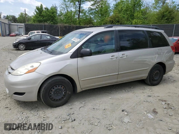 2010 Toyota Sienna CE with VIN 5TDKK4CC1AS294569, listed as a Copart auction lot 55043215 with 158,651 mi miles and Clean Title. Bid and sale history available at DreamBid. Image 1.