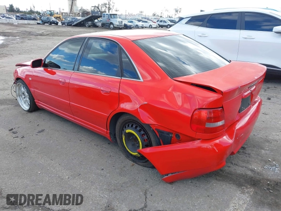 2001 Audi S4 with VIN WAURD68D71A011267, listed as a IAAI auction lot 41593465 with 201,666 mi miles. Bid and sale history available at carsss.com. Image 3.