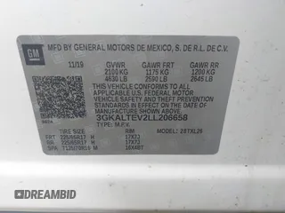 2020 GMC Terrain SLE с VIN 3GKALTEV2LL206658, выставлен на аукционе IAAI как лот 42425505 с пробегом 149 754 миль миль и . История ставок и продаж доступна на DreamBid. Изображение 9.