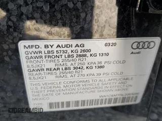 2020 Audi SQ5 Prestige with VIN WA1C4AFY5L2083058, listed as a Copart auction lot 46808964 with 40,100 mi miles and . Bid and sale history available at DreamBid. Image 14.