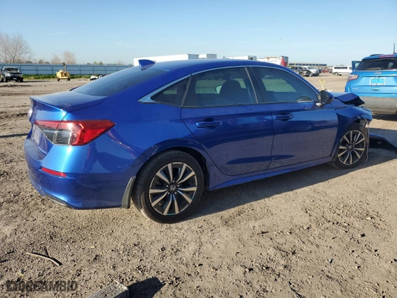 2022 Honda Civic Sedan EX with VIN 2HGFE1F77NH304744, listed as a Copart auction lot 46461315 with 59,440 mi miles and Salvage Title. Bid and sale history available at carsss.com. Image 3.