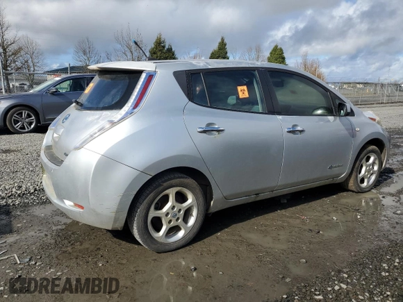 2011 Nissan LEAF SL-e with VIN JN1AZ0CP1BT007191, listed as a Copart auction lot 47877665 with 66,057 mi miles and Clean Title. Bid and sale history available at carsss.com. Image 3.