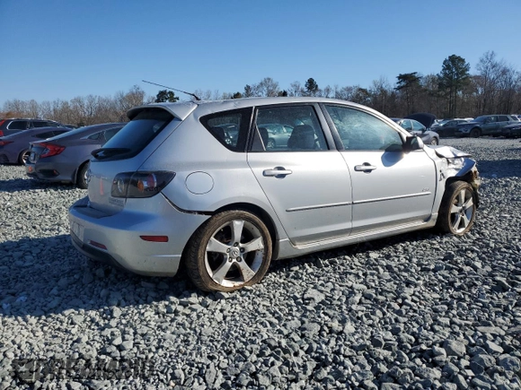2005 Mazda 3 s with VIN JM1BK143051292702, listed as a Copart auction lot 50704945 with 250,503 mi miles and Salvage Title. Bid and sale history available at carsss.com. Image 3.