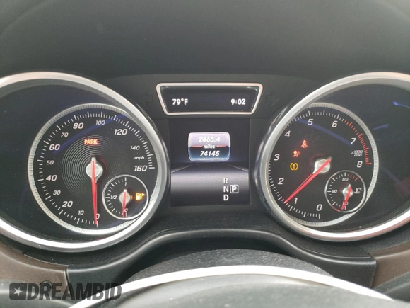 2017 Mercedes-Benz GLS 450 with VIN 4JGDF6EE2HA787624, listed as a Copart auction lot 70724374 with 74,145 mi miles and Salvage Title. Bid and sale history available at DreamBid. Image 9.