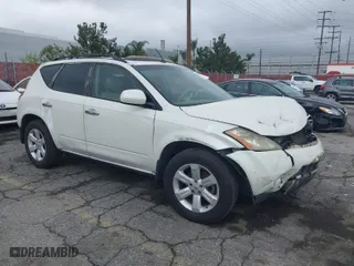 2007 Nissan Murano SL with VIN JN8AZ08T07W501393, listed as a IAAI auction lot 41910351 with 207,977 mi miles. Bid and sale history available at carsss.com. Image 1.