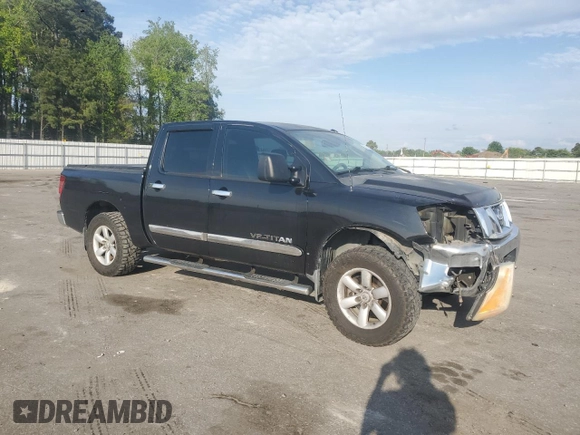 2010 Nissan Titan LE with VIN 1N6BA0EC6AN320790, listed as a Copart auction lot 52613495 with 224,118 mi miles and Salvage Title. Bid and sale history available at carsss.com. Image 4.