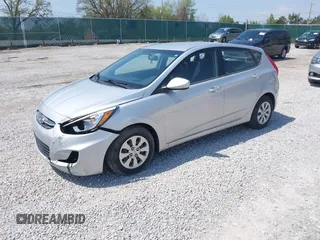 2016 Hyundai Accent SE with VIN KMHCT5AE5GU265720, listed as a IAAI auction lot 41985018 with 158,842 mi miles. Bid and sale history available at carsss.com. Image 2.