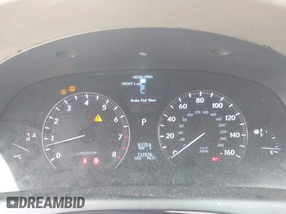 2007 Lexus LS 460 with VIN JTHBL46F775000849, listed as a IAAI auction lot 42551118 with 137,836 mi miles and . Bid and sale history available at DreamBid. Image 7.
