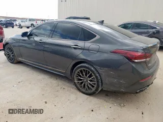 2018 Genesis G80 Sport with VIN KMHGN4JB0JU255874, listed as a Copart auction lot 54160365 with 97,440 mi miles and Salvage title. Bid and sale history available at DreamBid. Image 2.