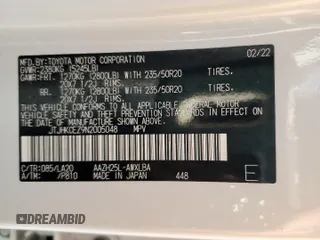 2022 Lexus NX 350h Luxury with VIN JTJHKCEZ9N2005048, listed as a Copart auction lot 71649334 with 23,066 mi miles and Salvage Title. Bid and sale history available at DreamBid. Image 10.