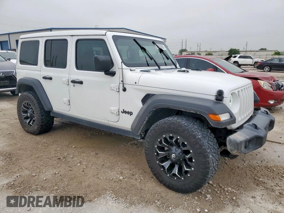 2021 Jeep Wrangler Unlimited Sport S with VIN 1C4HJXDN7MW722275, listed as a Copart auction lot 54663505 with 56,774 mi miles and Salvage title. Bid and sale history available at DreamBid. Image 4.