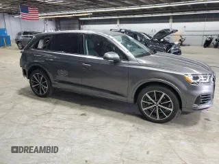 2021 Audi Q7 Premium Plus with VIN WA1LXAF7XMD035947, listed as a Copart auction lot 59604885 with 25,850 mi miles and Salvage title. Bid and sale history available at DreamBid. Image 4.