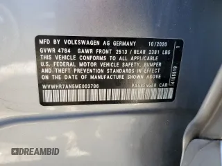 2021 Volkswagen Arteon SEL R-Line with VIN WVWHR7AN5ME003786, listed as a Copart auction lot 75170784 with 64,470 mi miles and Salvage title. Bid and sale history available at DreamBid. Image 15.
