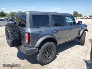 2023 Ford Bronco with VIN 1FMEE5DP6PLB66975, listed as a Copart auction lot 57536014 with 11,883 mi miles and Salvage Title. Bid and sale history available at carsss.com. Image 3.