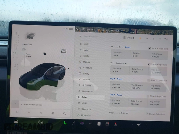 2025 Tesla Model 3 Long Range with VIN 5YJ3E1EA5SF902847, listed as a IAAI auction lot 41776081 with 2,461 mi miles and . Bid and sale history available at carsss.com. Image 7.