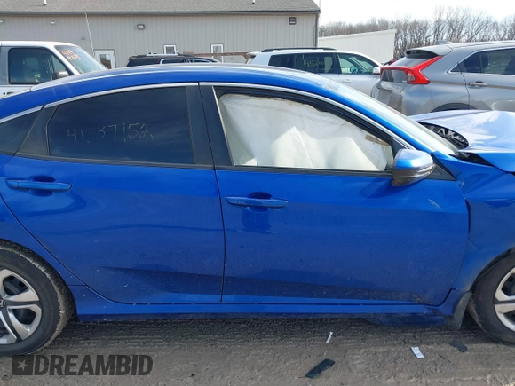 2018 Honda Civic Sedan LX with VIN 19XFC2F53JE019635, listed as a IAAI auction lot 41537152 with 74,958 mi miles. Bid and sale history available at carsss.com. Image 13.