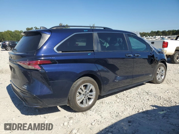2021 Toyota Sienna XSE with VIN 5TDXSKFC3MS012992, listed as a Copart auction lot 75116324 with 48,527 mi miles and Salvage title. Bid and sale history available at DreamBid. Image 3.
