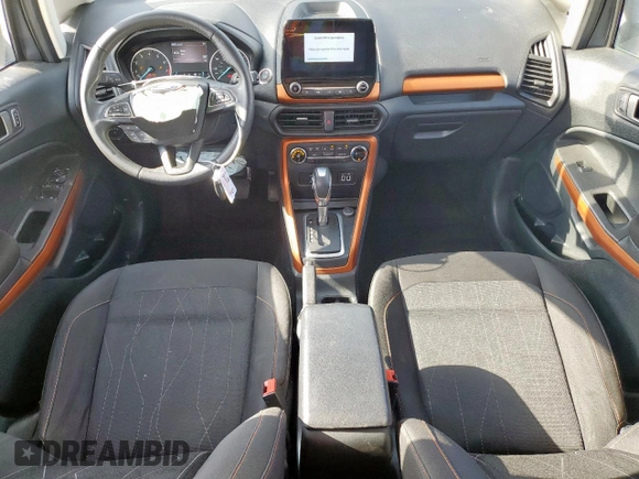 2021 Ford EcoSport SE z VIN MAJ3S2GE1MC445166, wystawiony jako Copart lot #52689155 z przebiegiem 66 281 mil mil oraz Czysty tytuł • Clean title. Historia ofert i sprzedaży dostępna na DreamBid. Obrazek 8.