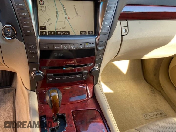 2007 Lexus LS 460 with VIN JTHBL46F875038347, listed as a Copart auction lot 63751365 with 259,466 mi miles and Clean title. Bid and sale history available at DreamBid. Image 9.