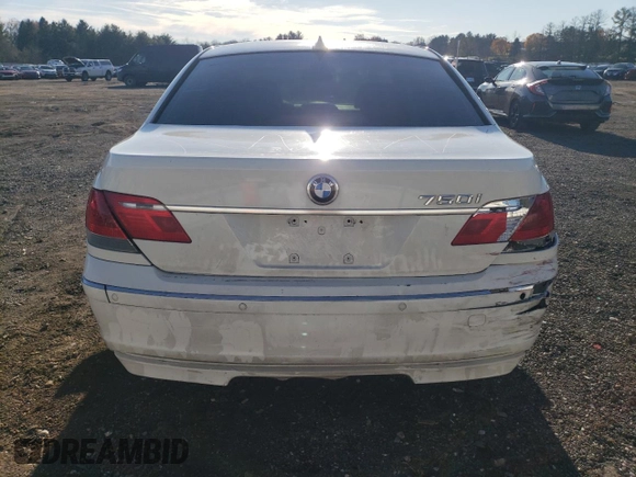 2008 BMW 7 Series 750i with VIN WBAHL835X8DT12098, listed as a Copart auction lot 82220094 with 137,493 mi miles and Salvage Title. Bid and sale history available at DreamBid. Image 6.