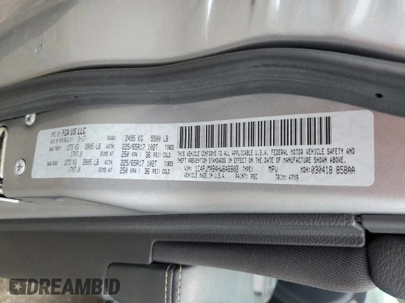 2017 Jeep Cherokee Sport with VIN 1C4PJMAB4HW646802, listed as a Copart auction lot 56667035 with 135,049 mi miles and Salvage title. Bid and sale history available at DreamBid. Image 13.