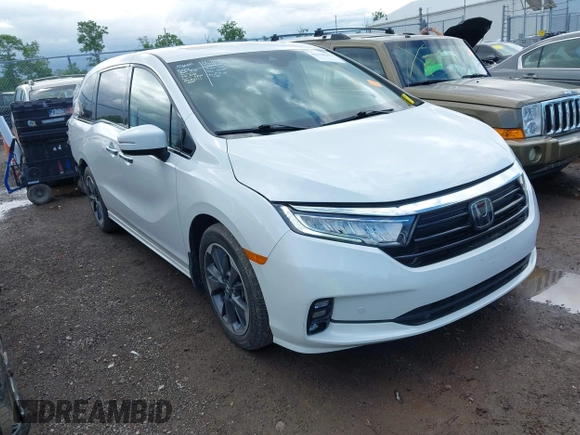 2022 Honda Odyssey Elite with VIN 5FNRL6H91NB058941, listed as a IAAI auction lot 42320293 with 30,977 mi miles and . Bid and sale history available at DreamBid. Image 1.