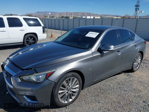 2019 Infiniti Q50 3.0t LUXE with VIN JN1EV7AP9KM516769, listed as a IAAI auction lot 41836255 with 40,017 mi miles. Bid and sale history available at carsss.com. Image 17.