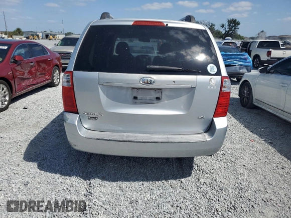 2008 Kia Sedona LX with VIN KNDMB233986220663, listed as a Copart auction lot 54321825 with 125,504 mi miles and Salvage Title. Bid and sale history available at DreamBid. Image 6.