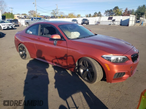2018 BMW 2 Series 230i xDrive with VIN WBA2J3C53JVA49891, listed as a Copart auction lot 75574104 with 55,253 mi miles and Salvage title. Bid and sale history available at DreamBid. Image 4.