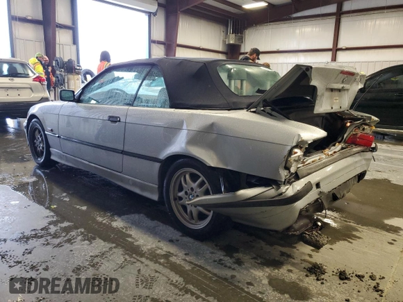 1996 BMW 3-Series 328IC with VIN WBABK8322TET91316, listed as a Copart auction lot 80755474 with 0 mi miles and Salvage Title. Bid and sale history available at carsss.com. Image 2.