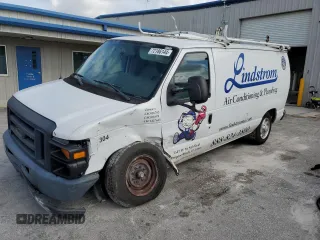 2014 Ford Econoline Cargo Commercial with VIN 1FTNE1EW5EDB05692, listed as a Copart auction lot 72186144 with 176,375 mi miles and Salvage title. Bid and sale history available at DreamBid. Image 1.