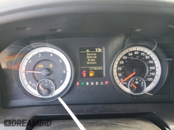 2013 Ram 1500 Express with VIN 3C6JR6ATXDG534525, listed as a Copart auction lot 50924915 with 107,804 mi miles and Salvage title. Bid and sale history available at DreamBid. Image 9.