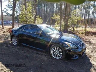 2013 Infiniti G37 Convertible with VIN JN1CV6FE9DM771319, listed as a IAAI auction lot 41277164 with 119,168 mi miles. Bid and sale history available at carsss.com. Image 1.