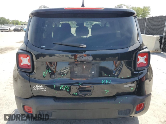 2020 Jeep Renegade Latitude with VIN ZACNJABB9LPL65716, listed as a Copart auction lot 53452695 with 66,390 mi miles and Salvage Title. Bid and sale history available at carsss.com. Image 6.