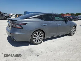 2020 Nissan Maxima Platinum with VIN 1N4AA6FV0LC366735, listed as a Copart auction lot 49395685 with 45,185 mi miles and Salvage Title. Bid and sale history available at DreamBid. Image 3.