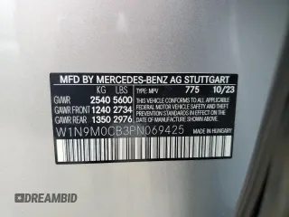 2023 Mercedes-Benz EQB 250+ z VIN W1N9M0CB3PN069425, wystawiony jako Copart lot #48806304 z przebiegiem 5 110 mil mil oraz . Historia ofert i sprzedaży dostępna na DreamBid. Obrazek 12.