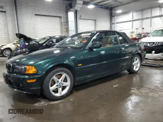 2003 BMW 3 Series 325Ci z VIN WBABS33463JY44123, wystawiony jako Copart lot #57252955 z przebiegiem 84 178 mil mil oraz Szkoda całkowita • Salvage title. Historia ofert i sprzedaży dostępna na DreamBid. Obrazek 1.