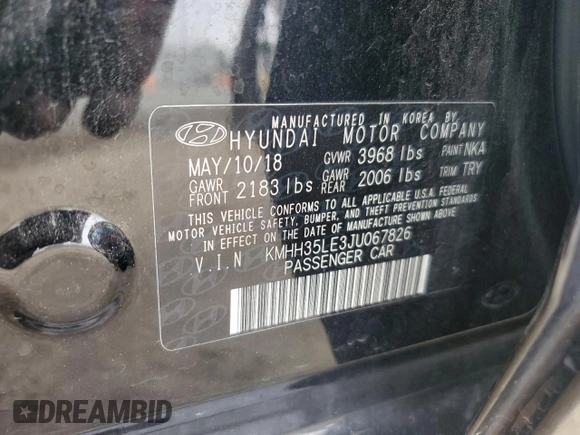 2018 Hyundai Elantra GT with VIN KMHH35LE3JU067826, listed as a Copart auction lot 62573084 with 93,364 mi miles and Salvage Title. Bid and sale history available at carsss.com. Image 12.