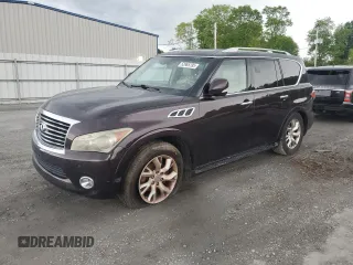 2013 Infiniti QX56 with VIN JN8AZ2NEXD9040196, listed as a Copart auction lot 52965795 with 266,717 mi miles and Clean Title. Bid and sale history available at carsss.com. Image 1.