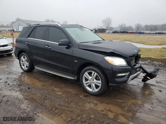 2012 Mercedes-Benz M-Class ML 350 BlueTEC with VIN 4JGDA2EB1CA063042, listed as a Copart auction lot 45297845 with 214,304 mi miles and Salvage Title. Bid and sale history available at carsss.com. Image 4.