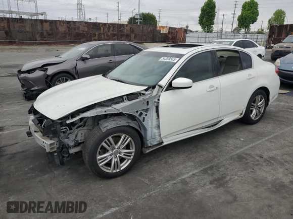 2012 Infiniti G25 Journey with VIN JN1DV6AP1CM701275, listed as a Copart auction lot 54253555 with 113,662 mi miles and Salvage title. Bid and sale history available at DreamBid. Image 1.