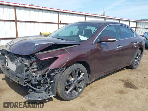 2014 Nissan Maxima S with VIN 1N4AA5AP3EC468648, listed as a IAAI auction lot 42510360 with 107,200 mi miles and . Bid and sale history available at DreamBid. Image 2.
