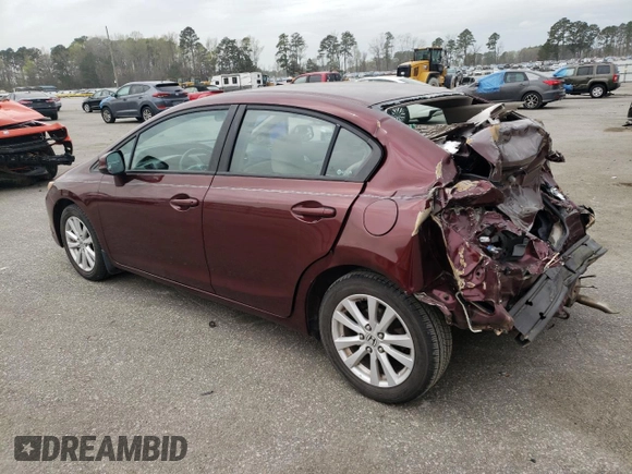 2012 Honda Civic EX with VIN 19XFB2F83CE053591, listed as a Copart auction lot 50392235 with 137,410 mi miles and Salvage Title. Bid and sale history available at DreamBid. Image 2.