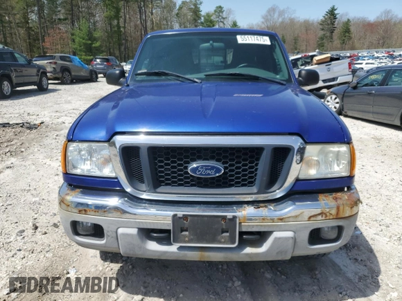 2005 Ford Ranger XL with VIN 1FTZR15E15PA98929, listed as a Copart auction lot 55117475 with 82,651 mi miles and Clean Title. Bid and sale history available at carsss.com. Image 5.