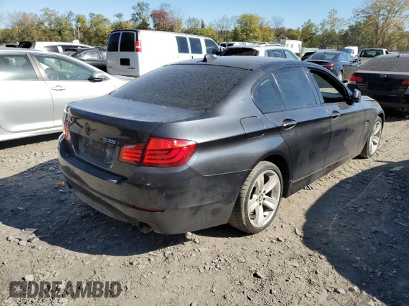2011 BMW 5 Series 535i xDrive with VIN WBAFU7C55BC877287, listed as a Copart auction lot 76370224 with 165,669 mi miles and Salvage Title. Bid and sale history available at carsss.com. Image 3.