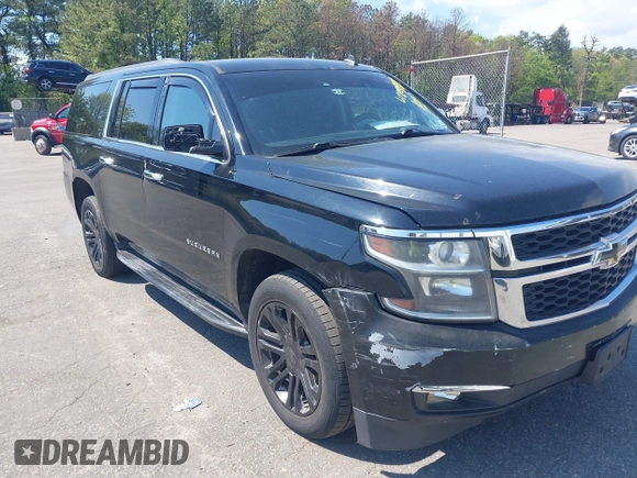 2015 Chevrolet Suburban LT with VIN 1GNSKJKC5FR275357, listed as a IAAI auction lot 42229934 with 359,009 mi miles and . Bid and sale history available at DreamBid. Image 1.